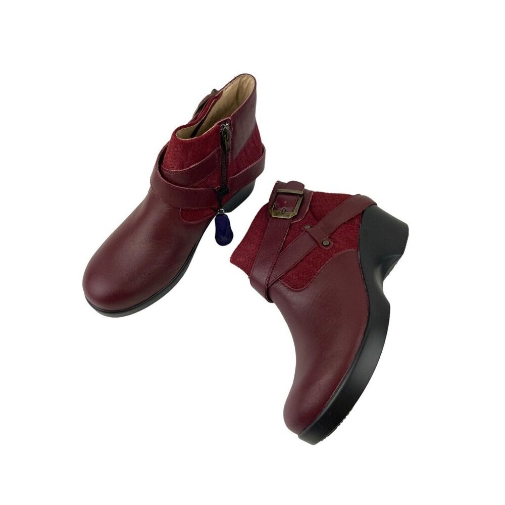 *New Alegria by PG Lite Eva Ankle Booties Womens Size 38 Burgundy Comfort Rogue - Picture 13 of 16